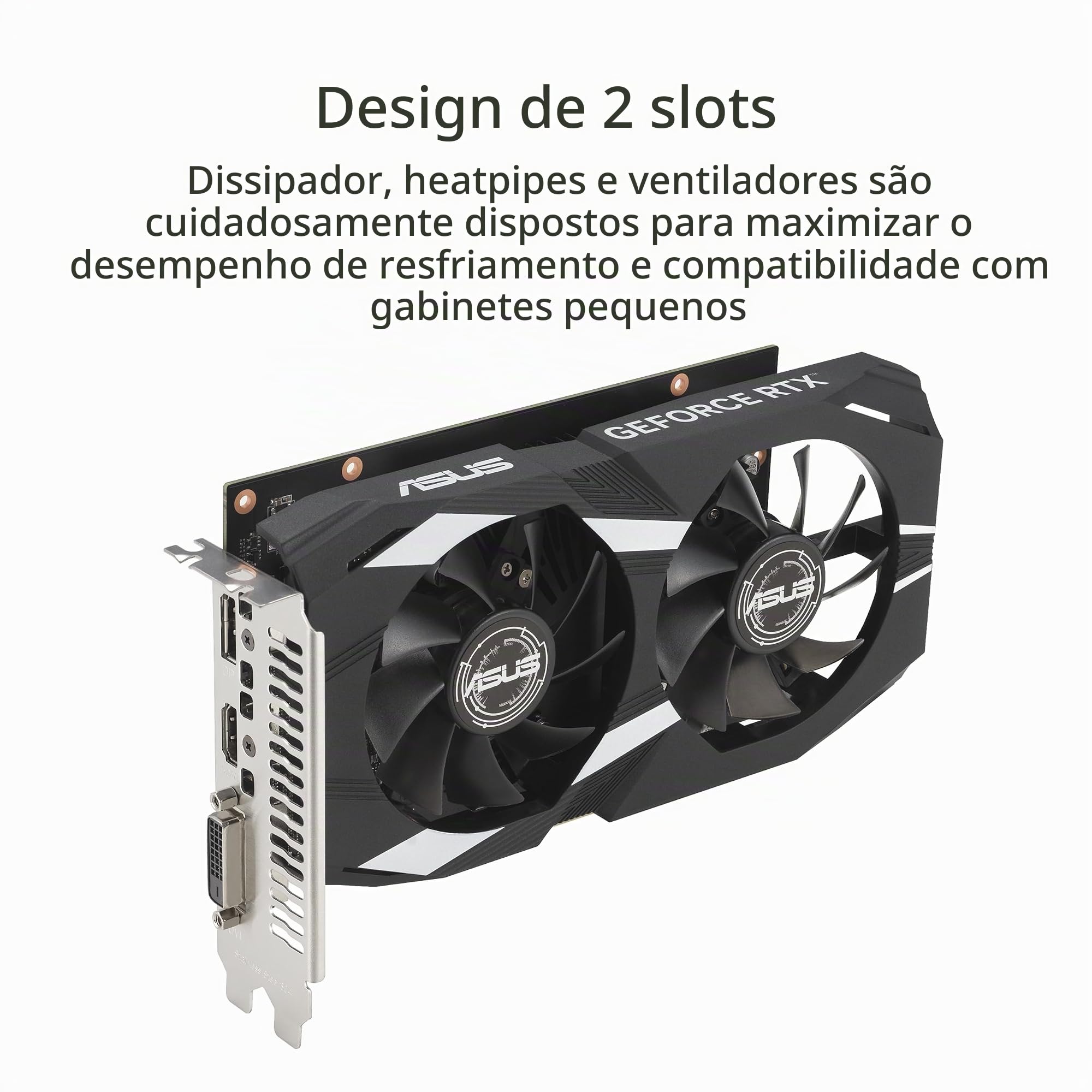 ASUS Placa gráfica dupla NVIDIA GeForce RTX 3050 6GB OC Edition